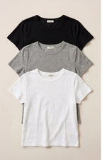 Junie Slub Tee Shirt 3-Pack