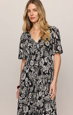Lacey Floral Midi Dress