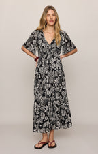 Lacey Floral Midi Dress