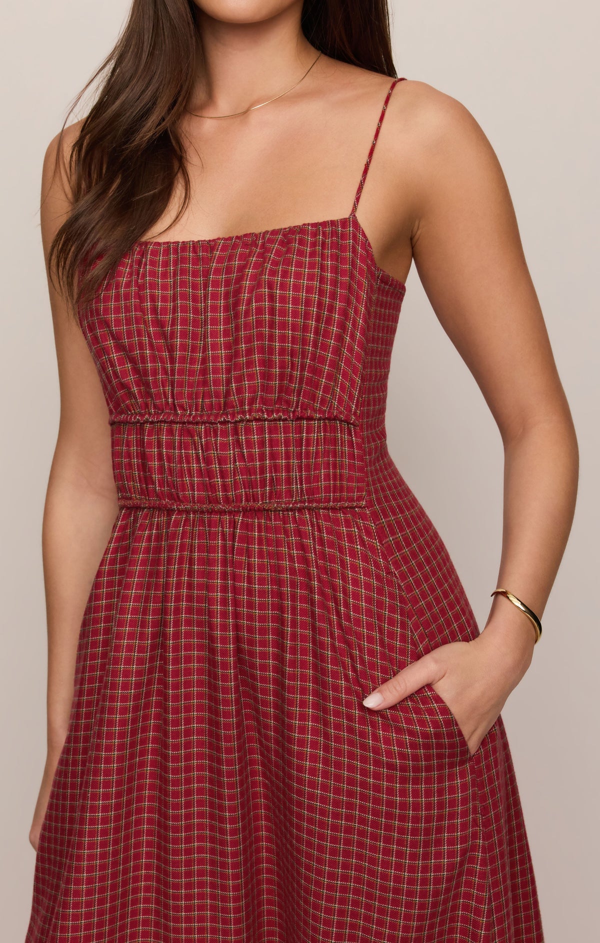 Evermore Plaid Flannel Midi Dress