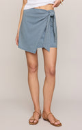 Sora Jersey Denim Mini Skirt