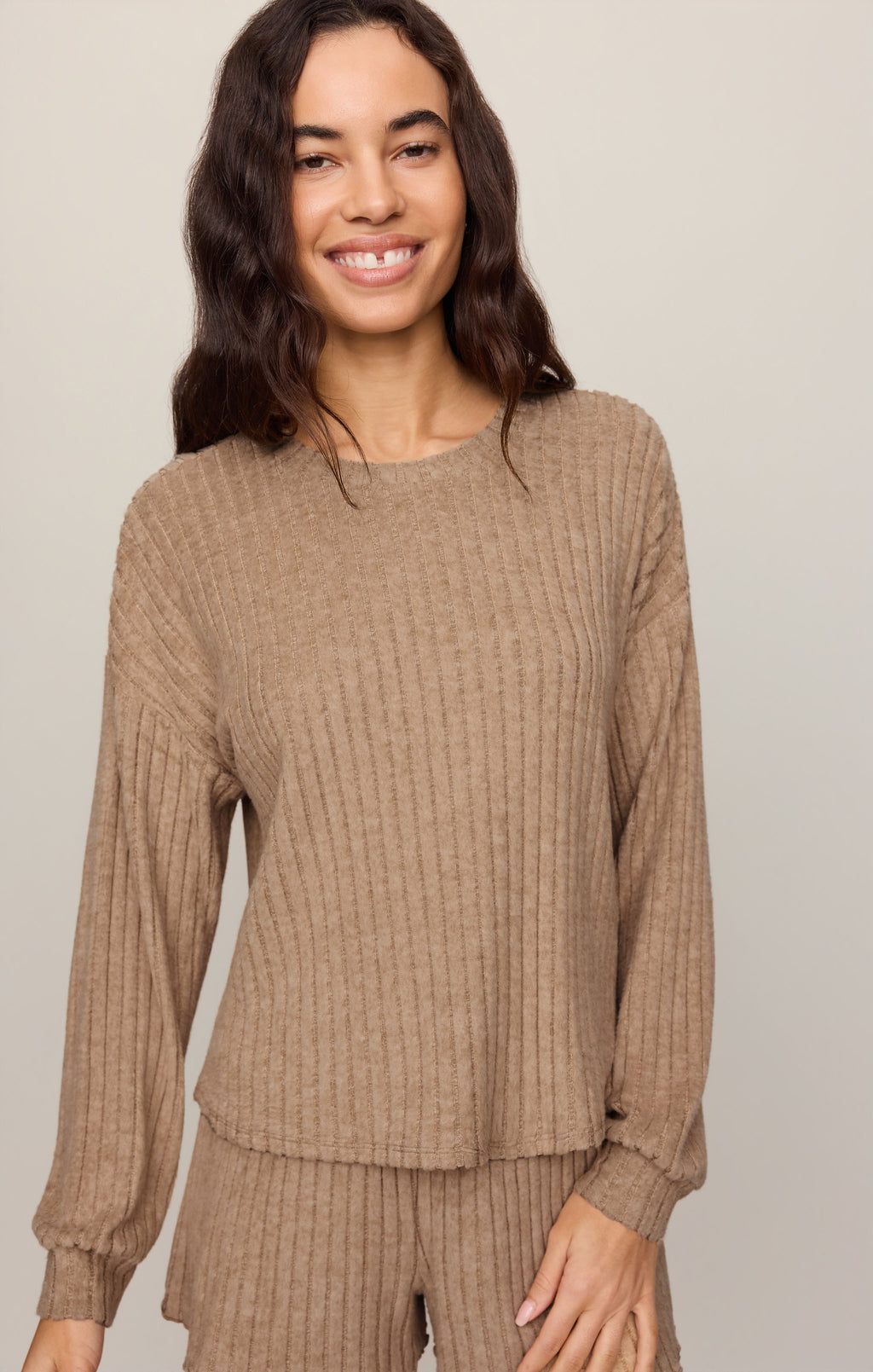 Daydream Silky Rib Long Sleeve Top
