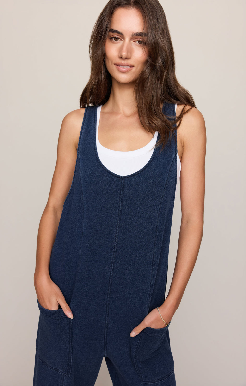 Dream All Day Knit Denim Overall