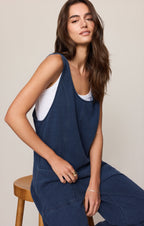 Dream All Day Knit Denim Overall