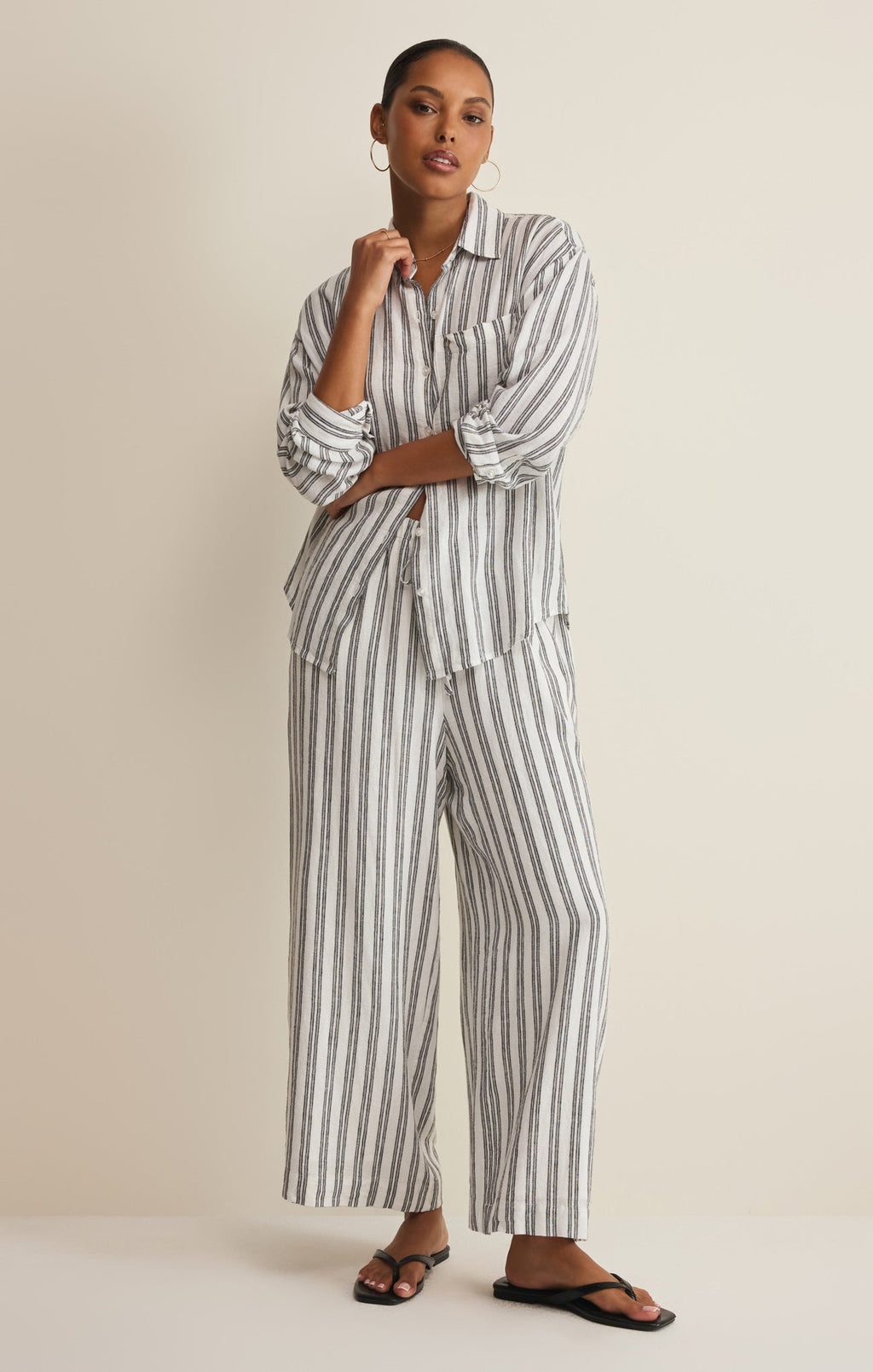 The Perfect Striped Linen Pant