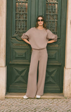 Take It Easy Wide Leg Sweater Pant