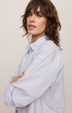 Elevated Poplin Relaxed Button Up Top
