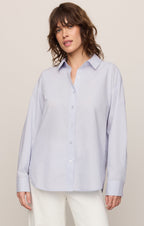 Elevated Poplin Relaxed Button Up Top