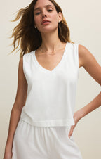 Sloane V-Neck Cotton Jersey Tank