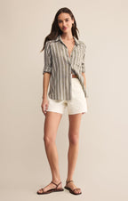 The Perfect Linen Striped Top