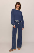 Circuit Knit Denim Sweatshirt
