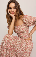 Moira Floral Cropped Top