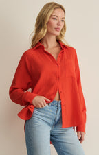 The Perfect Airy Gauze Button Up