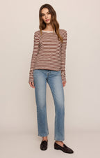 Junie Long Sleeve Stripe Slub Tee