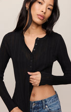 Rowena Fine Knit Henley